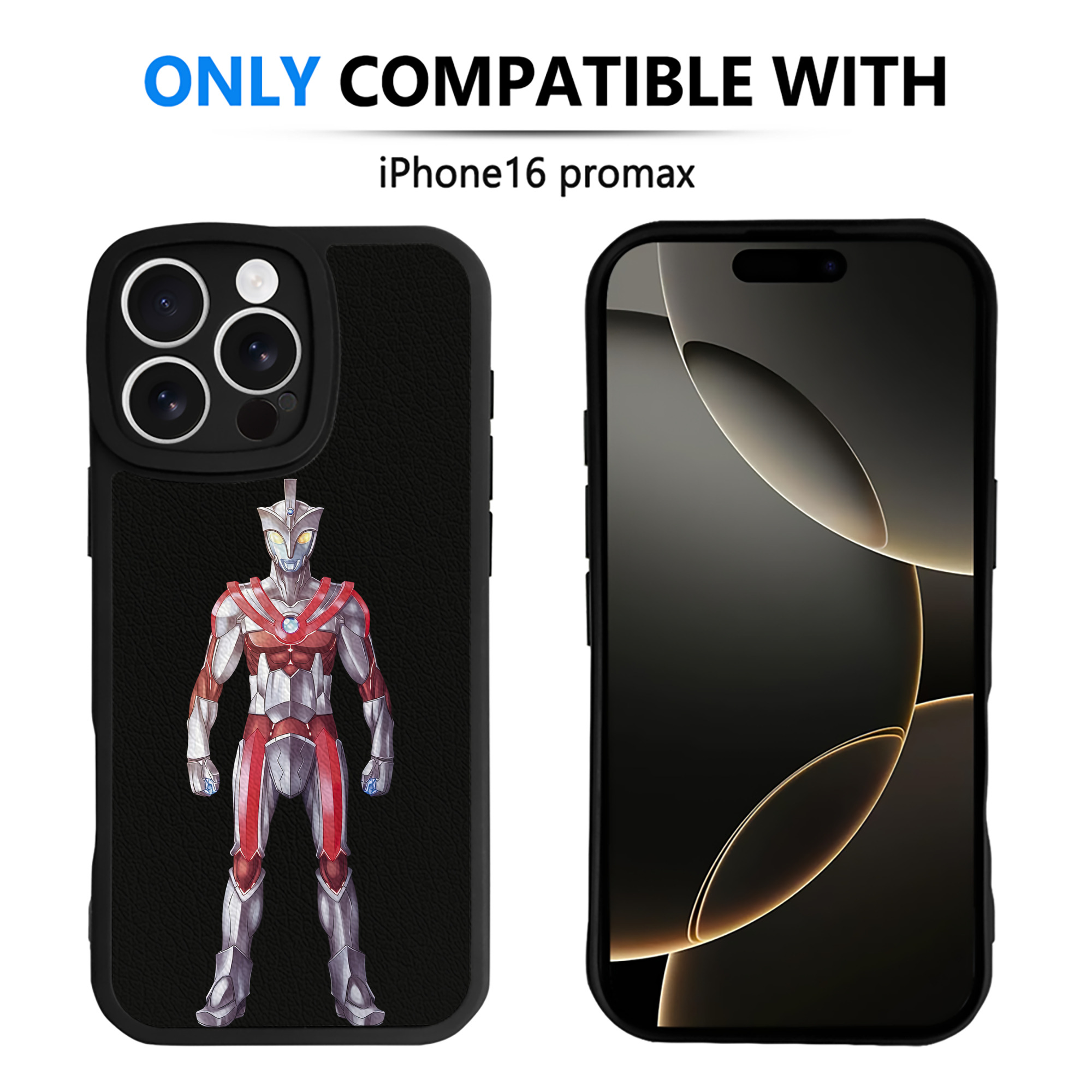 （画像用） ウルトラマン Ultraman 【iPhone 16シリーズ対応】シリコンスマホケース（レザー調） 材質：シリコン